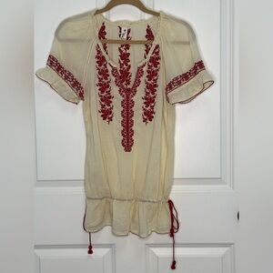 Anthropologie Floreat Embroidered Top